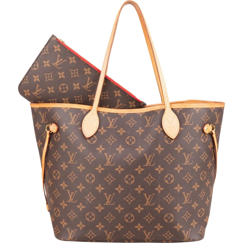 Louis Vuitton Tote Louis Vuitton Canvas Monogram Neverfull MM Shopper braun