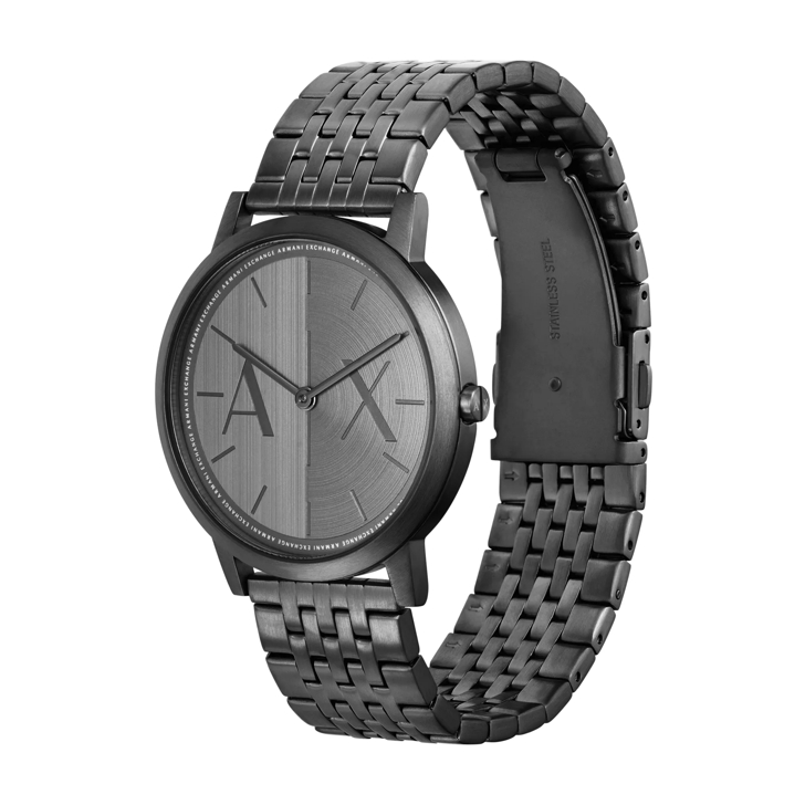 Armani Exchange Two Hand Stainless Steel Watch Black Orologio al