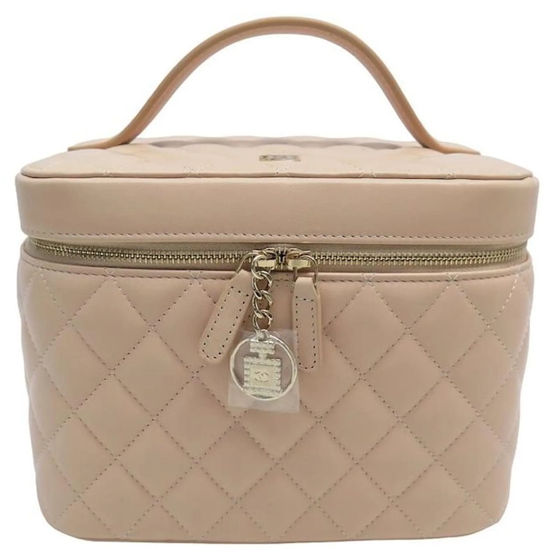 Chanel Weekender NEUER CHANEL-Kosmetikkoffer, BEIGES, GESTEPPTES LE beige
