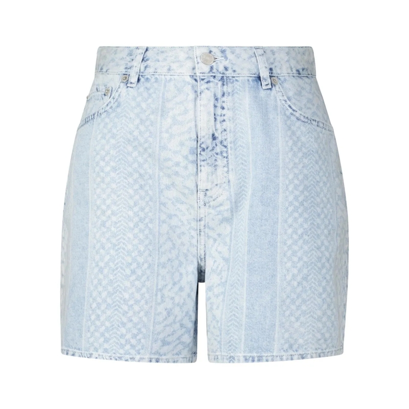 Lala Berlin  Jeansshorts Pippa mit Muster Hellblau