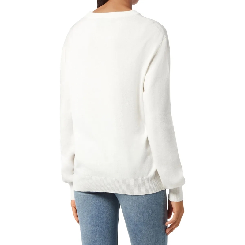 Philipp Plein Sweatshirt Rundhalspullover Mit Schmucksteinen weiss(Image 2)