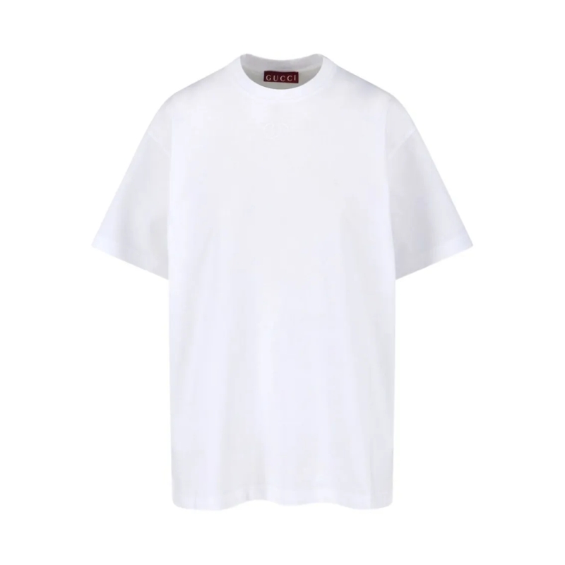Gucci T-Shirt Plain Short-Sleeve T-Shirt With Subtle Logo Detail White