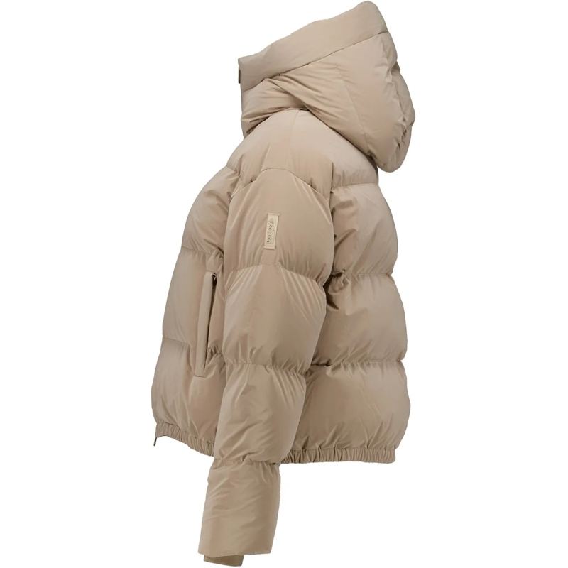 Bomboogie  Cropped Down Jacket With Fixed Hood Neutrals(Image 3)