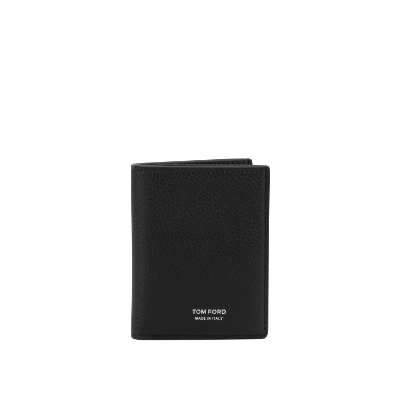 Tom Ford Geldbörse Grain Leather Folding Card Holder Black