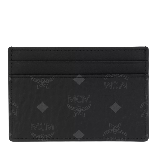 MCM Visetos Original Mini Card Case Black Porta carte di credito