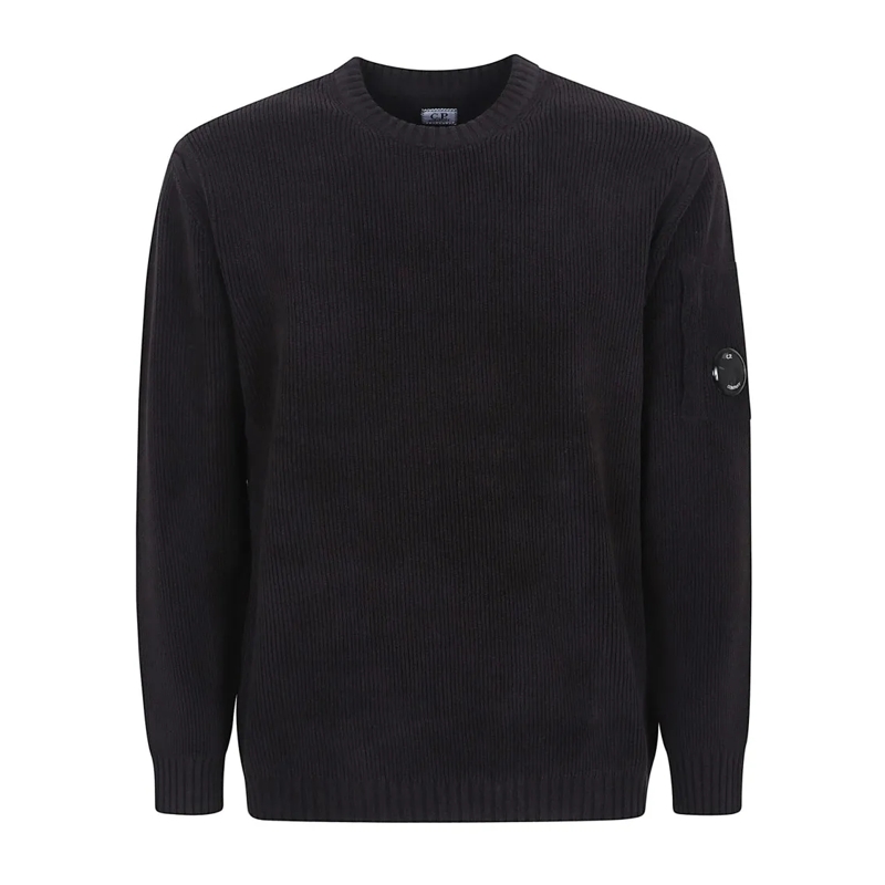CP Company Pull Ribbed Knit Black Sweater Black