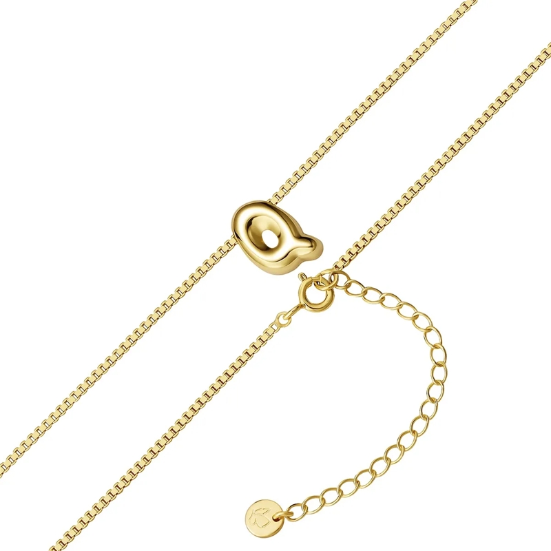 Glanzstücke München Mittellange Halskette Sterling Silber Halskette Buchstabe Q gold(Image 3)