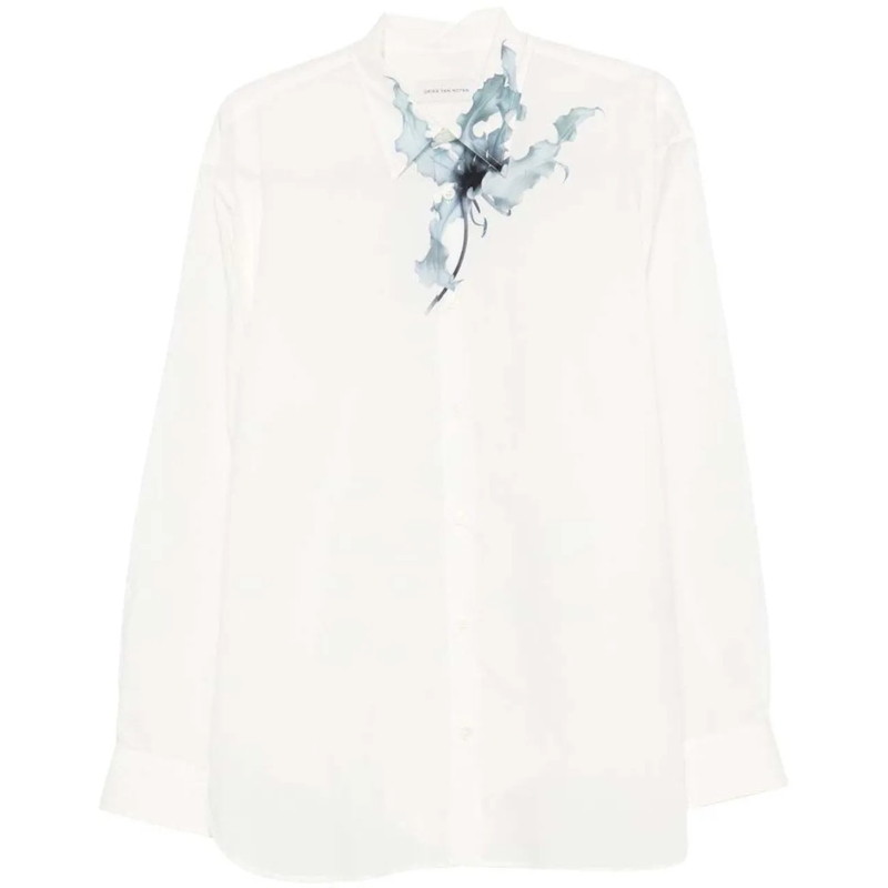 Dries Van Noten Legeres Oberteil Shirts Blue blau