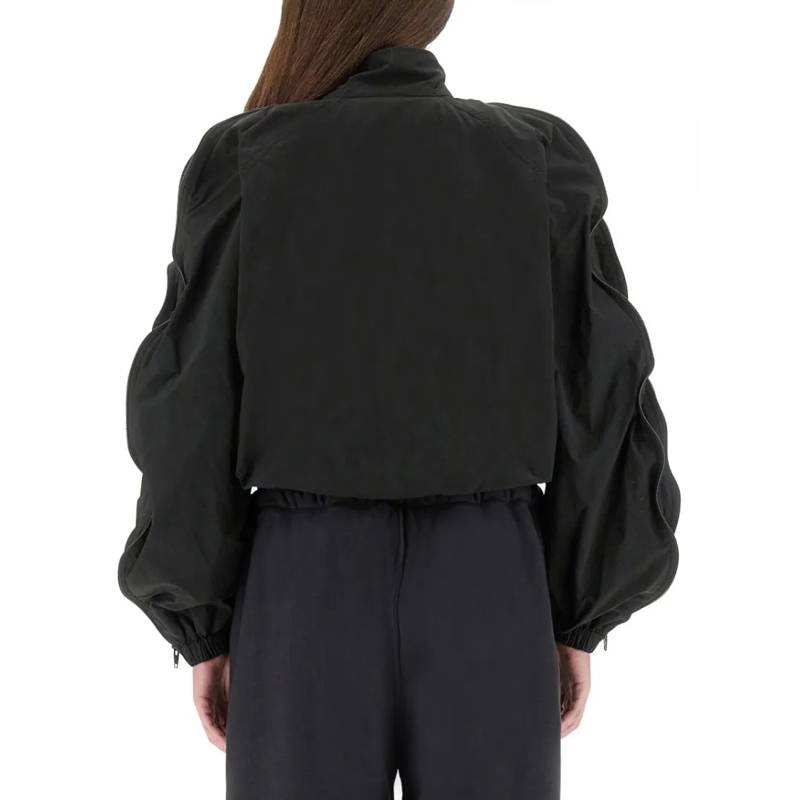 T by Alexander Wang  Cropped Black Puffer Jacket Black (Image 3)