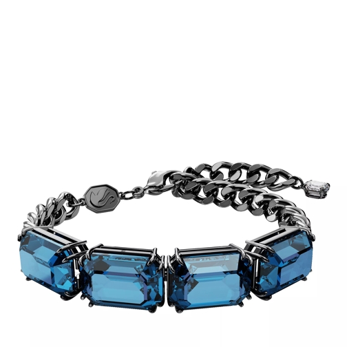 Swarovski Millenia bracelet, Octagon cut, Ruthenium plated Blue Braccialetti