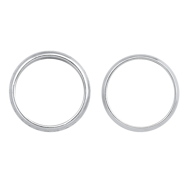 Kuzzoi Ring Ring Herren Bandring Basic 2er Set 925 Silber schwarz(Image 9)