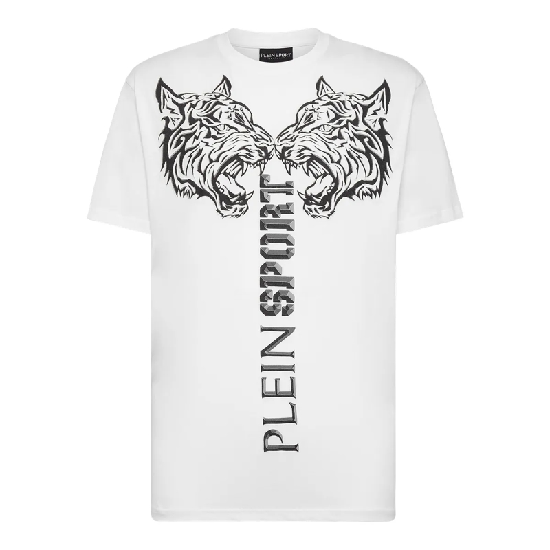 Plein Sport T-Shirt T-Shirt Tiger weiss