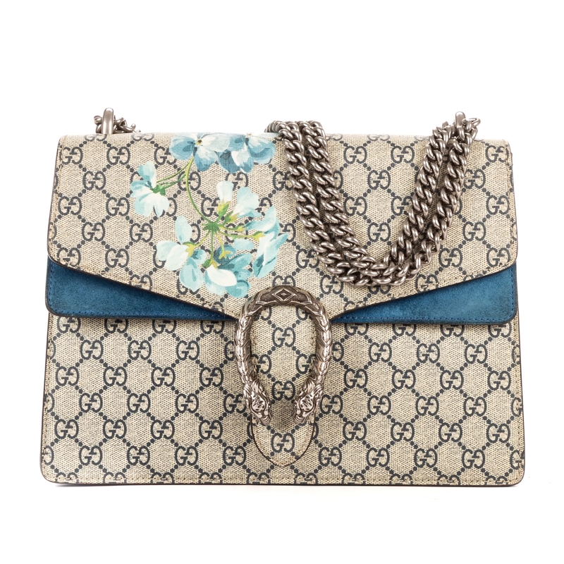 Gucci Crossbody Bag Blooms Dionysus Medium blau