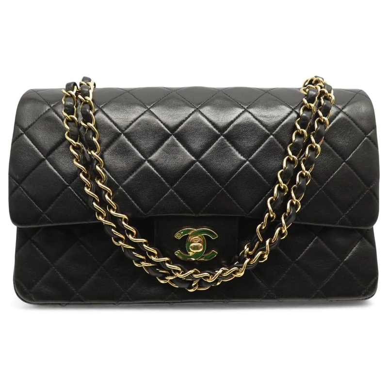 Chanel Schultertasche VINTAGE CHANEL KLASSISCHE TIMELESS MEDIUM SCHULTER schwarz