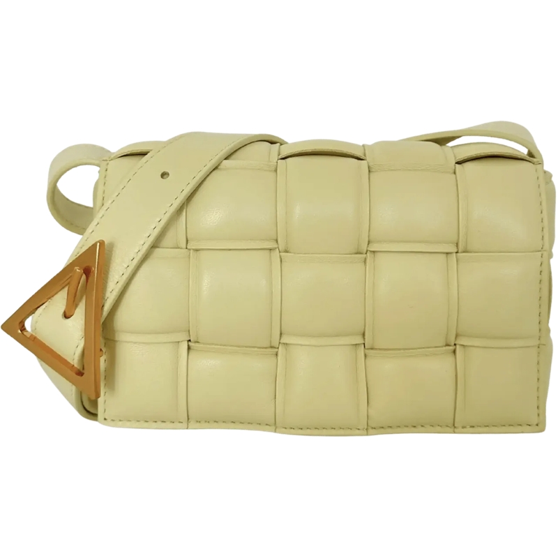 Bottega Veneta Schultertasche Bottega Veneta Padded Cassette Small Ice Cream / u gelb