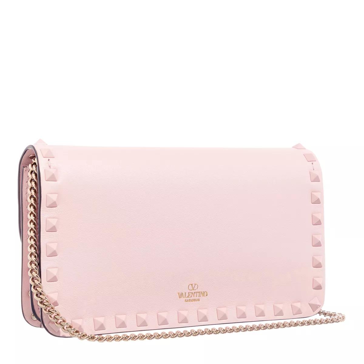 Valentino Garavani Pochettes Pouch Rockstud in poeder roze