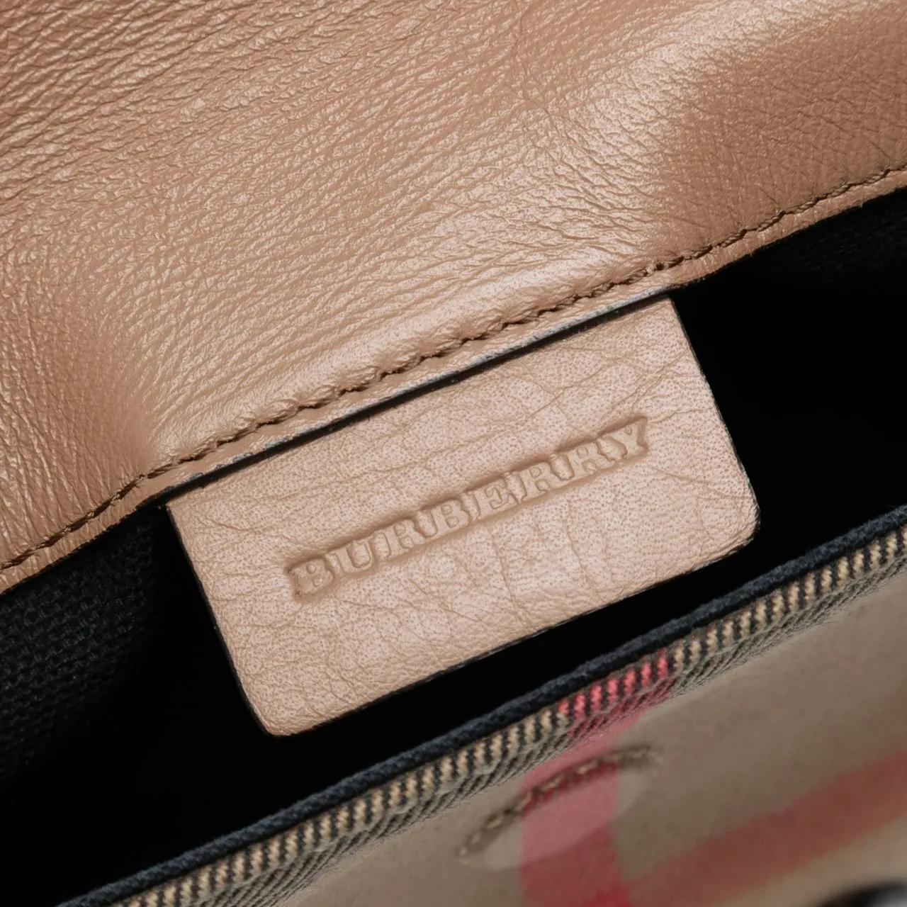 Thumbnail - Burberry Hobo Bags - Small House Check Canvas and Leather Horseshoe Mil - Gr. unisize - in Braun - für Damen