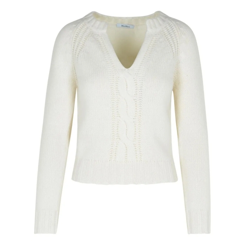 Max Mara Pull 'Cancan' Ivory Cashmere Sweater Neutrals