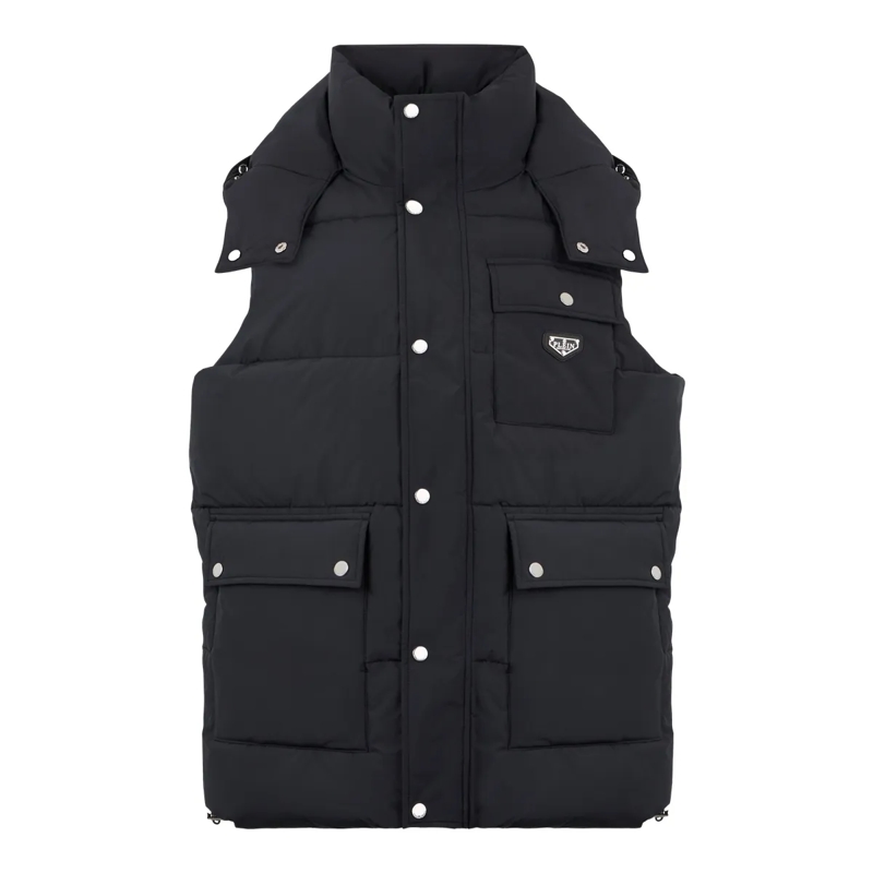 Philipp Plein Weste Daunenjacke Weste Gothic Plein schwarz