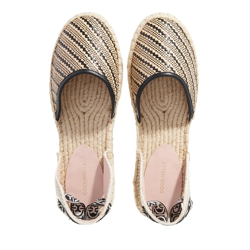 Coccinelle Espadrilles Coccinelle Praia Bic.Straw Mul.Noir/No/N-E (Image 6)
