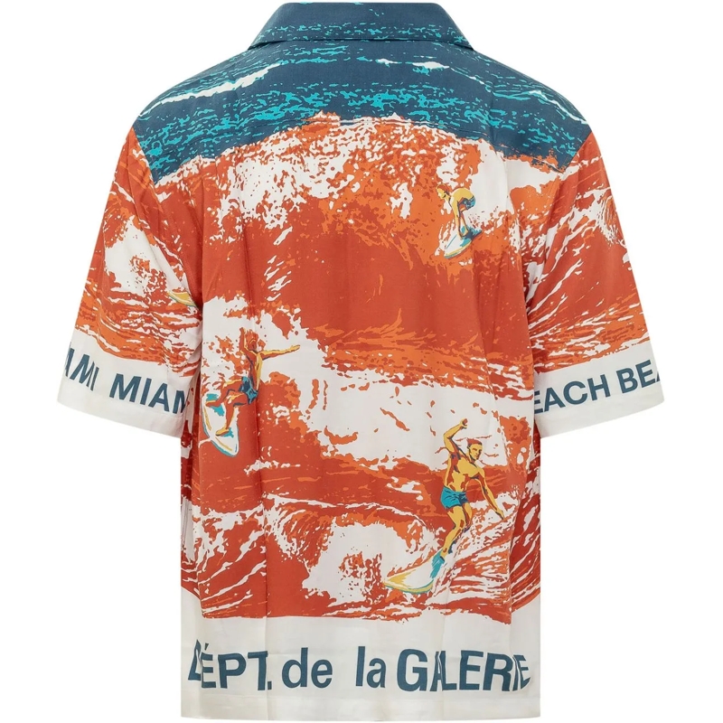 Gallery Dept. Legeres Oberteil Camicia Surf Wilson con Stampa orange(Image 2)