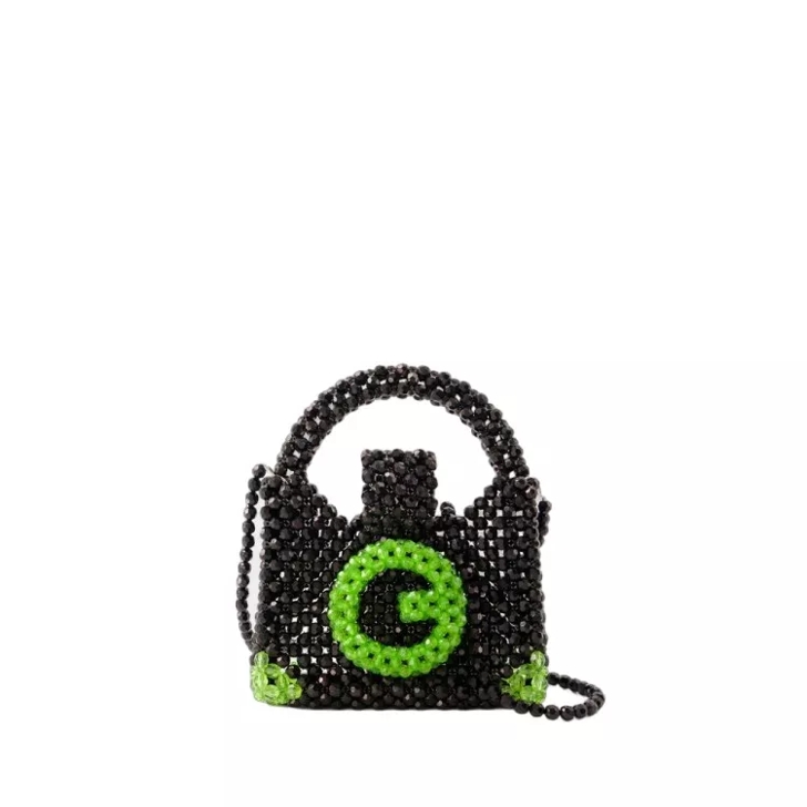 Black beaded crossbody bag on sale