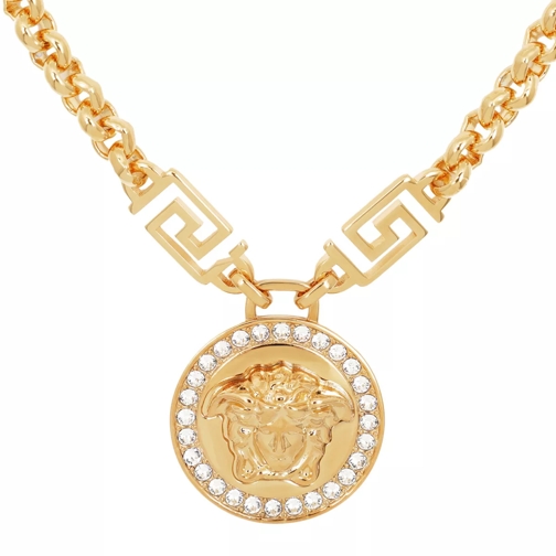 Versace Emblem Metal Necklace Oro Kort halsband