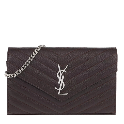 Saint Laurent YSL Chain Wallet Monogramme Black Tulip Crossbody Bag