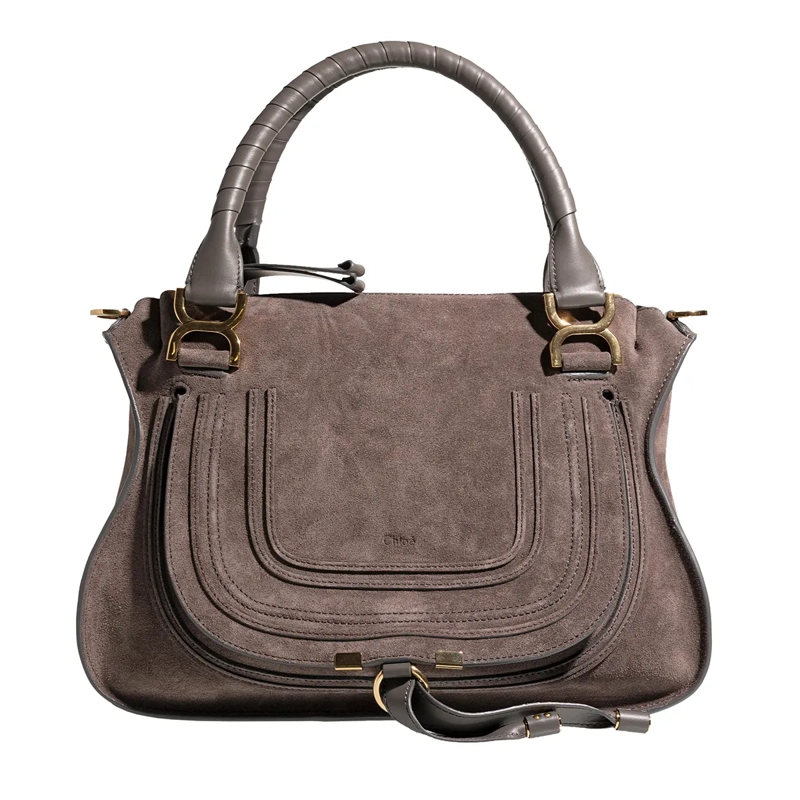 Chloé Satchel Marcie Tote Bag Flannel Grey