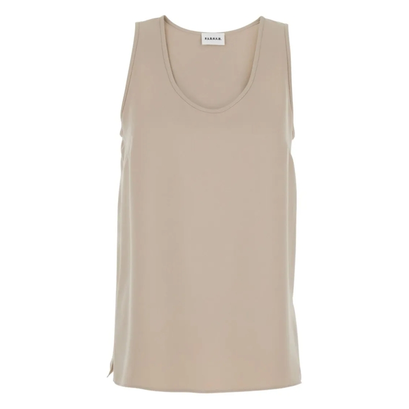 P.A.R.O.S.H. Blouse Tailored Women's Shirt Collection With Cuts Neutrals