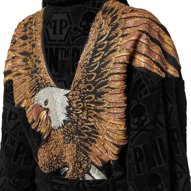 Philipp Plein  Bademantel Eagle schwarz (Image 5)