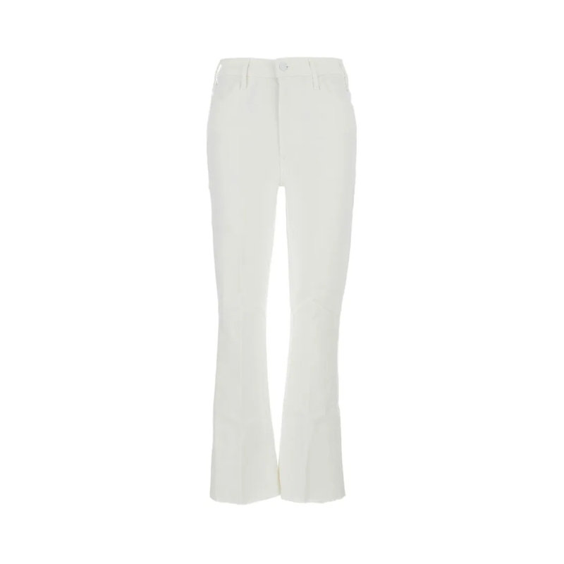 Mother Jeans The Hustler Ankle Fray Jean White