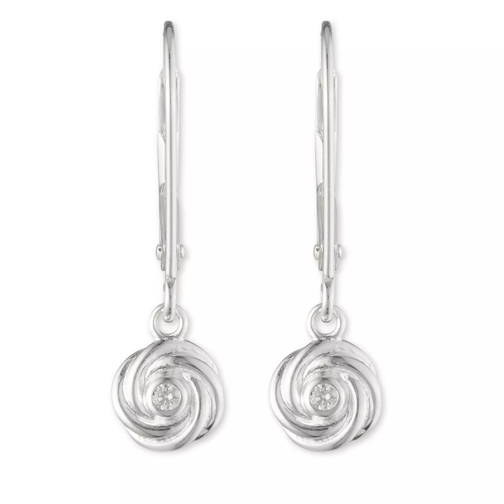 Lauren Ralph Lauren Earrings Knot Drop Silver/Diamond Drop Earring