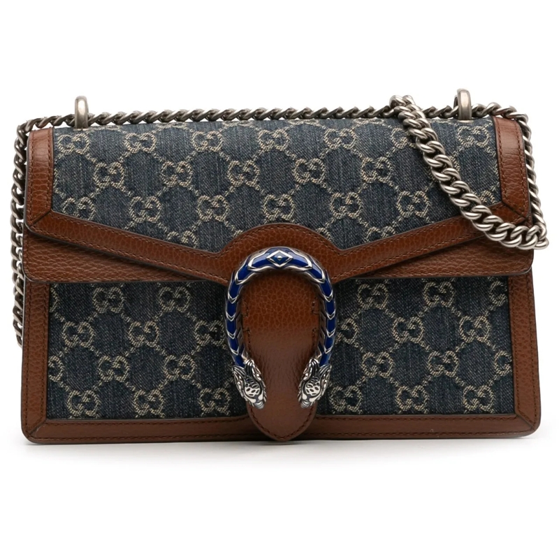 Gucci Schultertasche Small GG Denim Dionysus Shoulder Bag blau