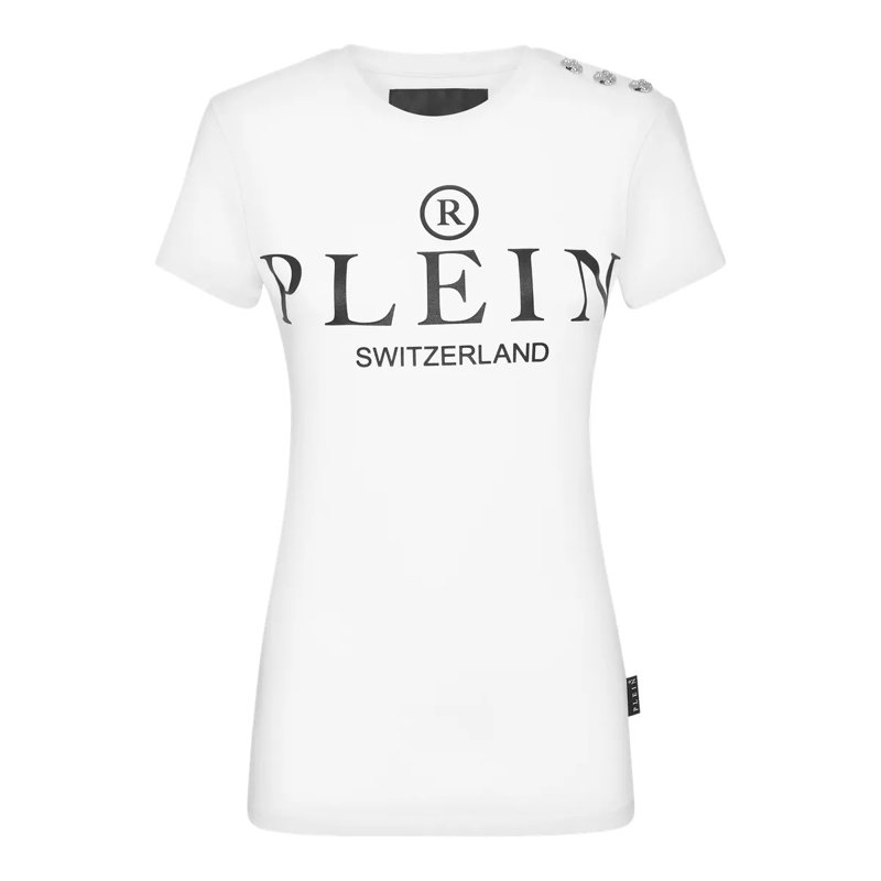 Philipp Plein T-Shirt T-Shirt Slim Fit Iconic Plein weiss