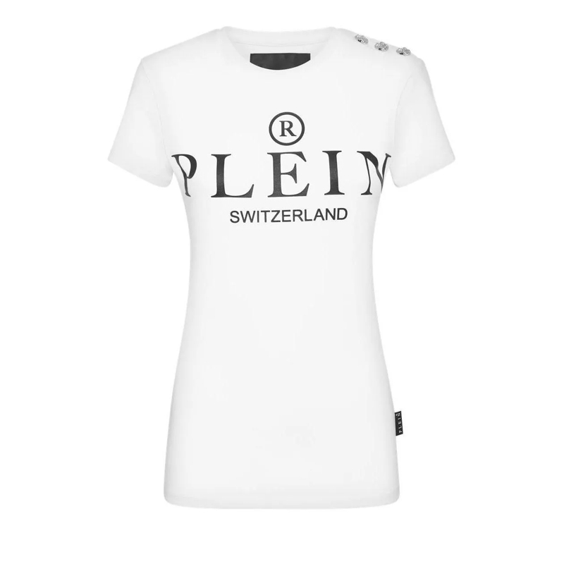 Philipp Plein T-Shirt T-Shirt Slim Fit Iconic Plein weiss