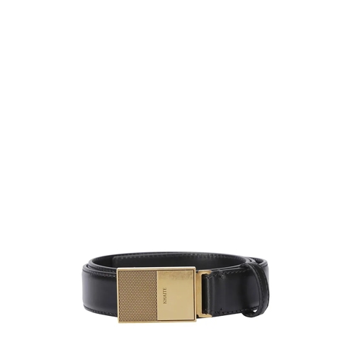 Khaite Gürtel Elio Belt - Antique Gold 30Mm Black