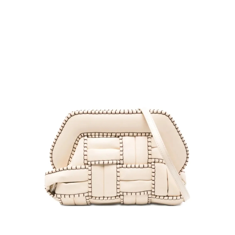 Themoirè Clutch Structured Minimalist Bag With Elegant Silhouette Neutrals