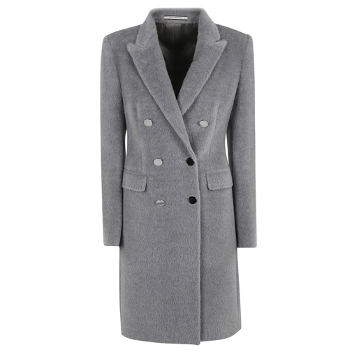 Tagliatore  Refined Grey Alpaca Coat Grey