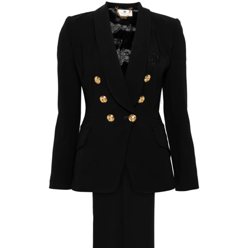 Elisabetta Franchi Anzugkombinationen Blacl Crepe Suit Black