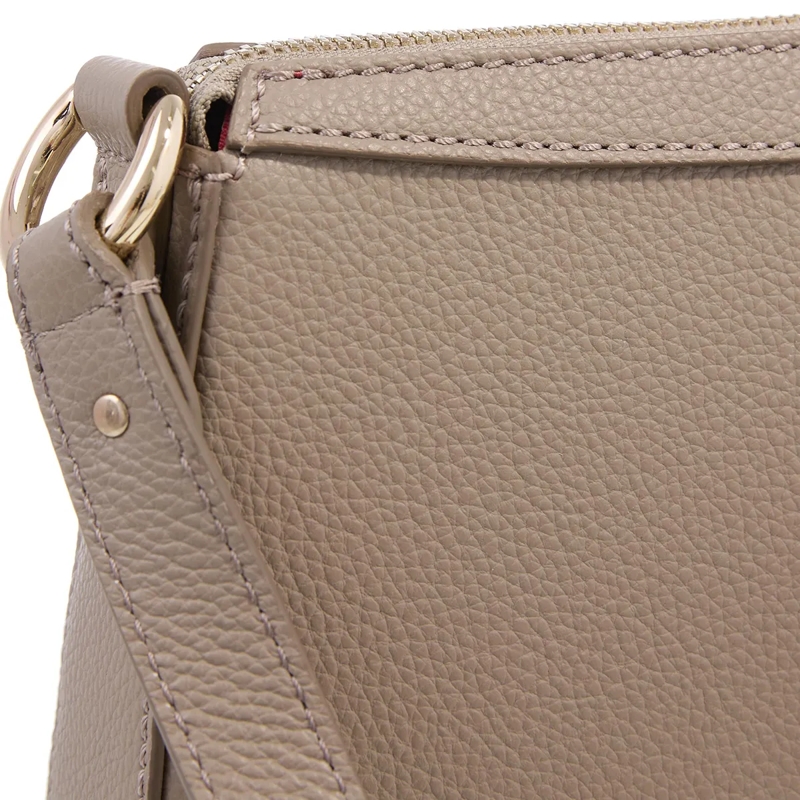 Lancel Crossbody Bag Faubourg Grained Cowhide Leather - Mini Top Zip Ba Greige(Image 4)