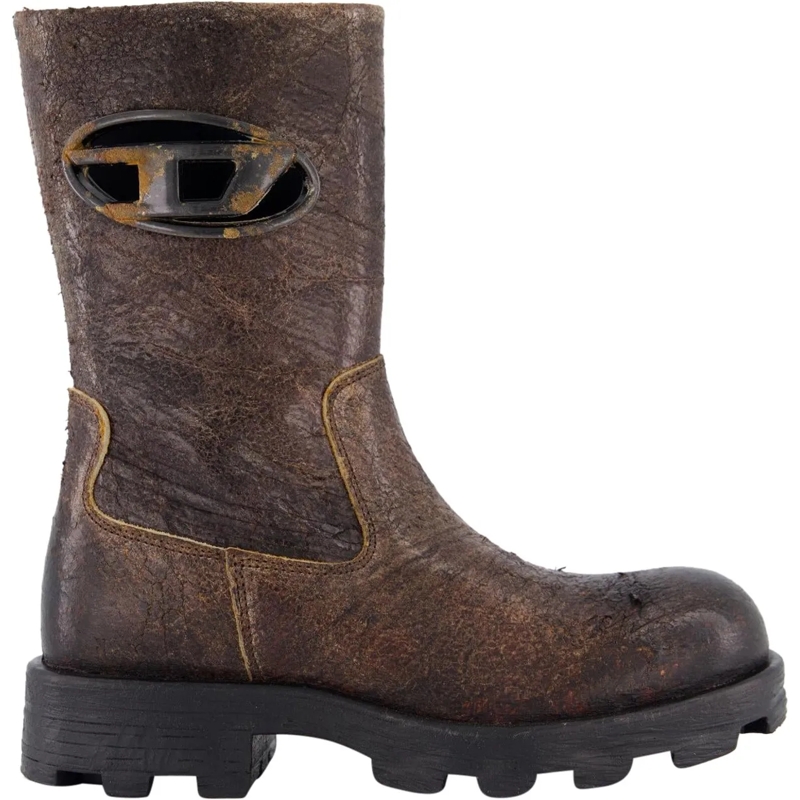 Diesel Bottes Dames Hammer Biker Boot Bruin braun