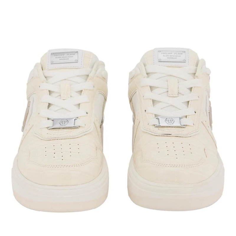 Philipp Plein Low-Top-Sneaker Low-Top Sneakers Sk8R Plein Cocco weiss(Image 4)