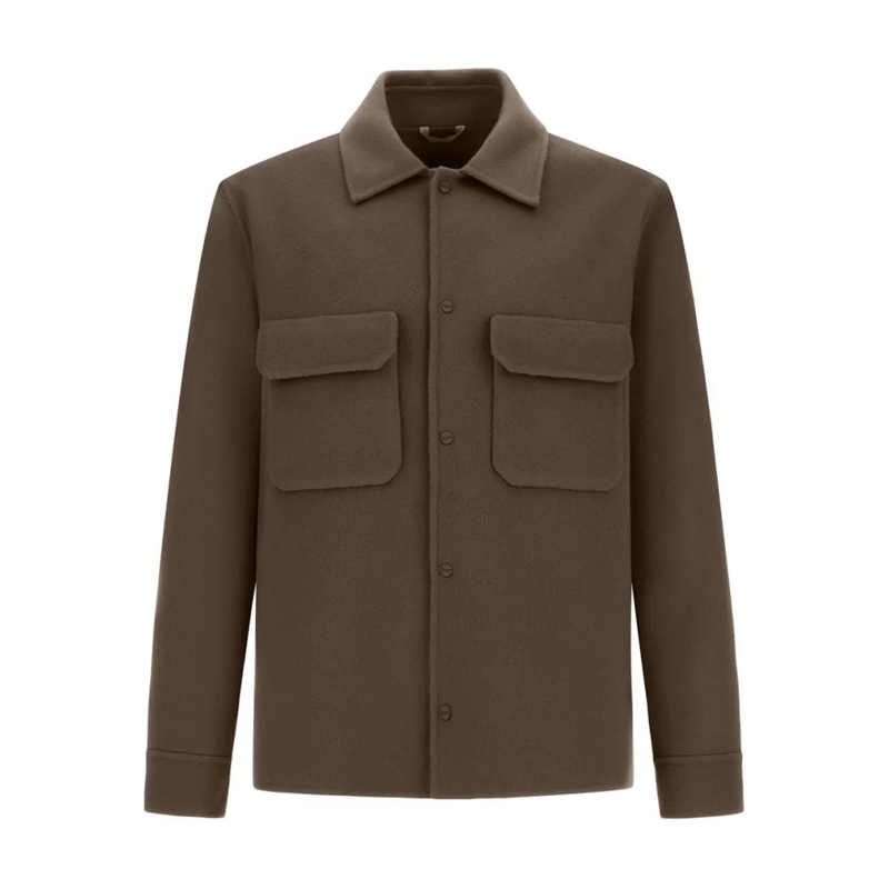 Herno  Refined Wool Jacket Brown