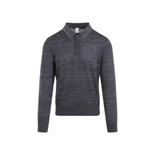 Berluti Frozen Lake Blue Scritto Wool Sweater Blue 