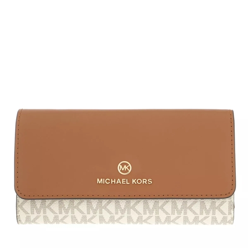 MICHAEL Michael Kors Large Trifold Wallet Vanilla/Acorn Continental Wallet