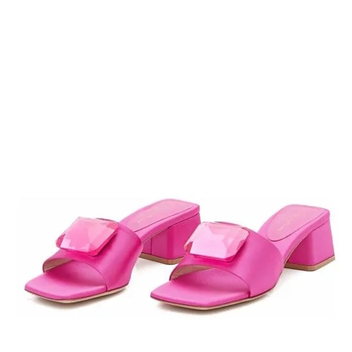 Gianvito Rossi 45Mm Satin Sandals Pink Sandali mule