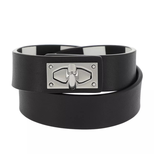 Givenchy Row Shark Bracelet Leather Black/White Armband