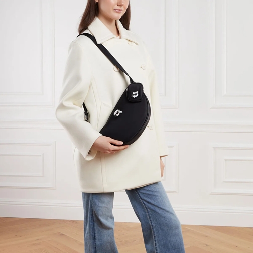 Karl Lagerfeld Sac à bandoulière Ikon Nylon Sm Half Moon Sb Black (Image 2)