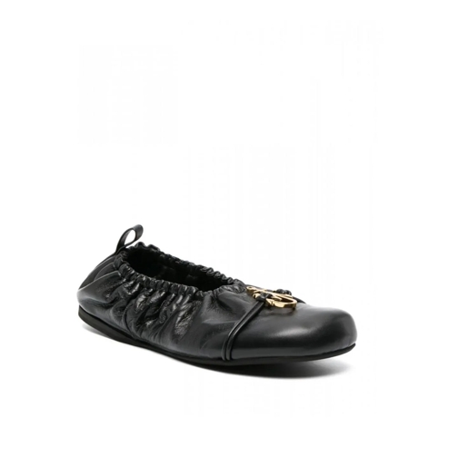 J.W.Anderson JW ANDERSON Schwarze Ballerinas aus Leder mehrfarbig Ballerinaskor